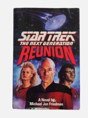 5/$15 Book Star Trek Next Generation Reunion Michael Jan Friedman SciFi HCDJ